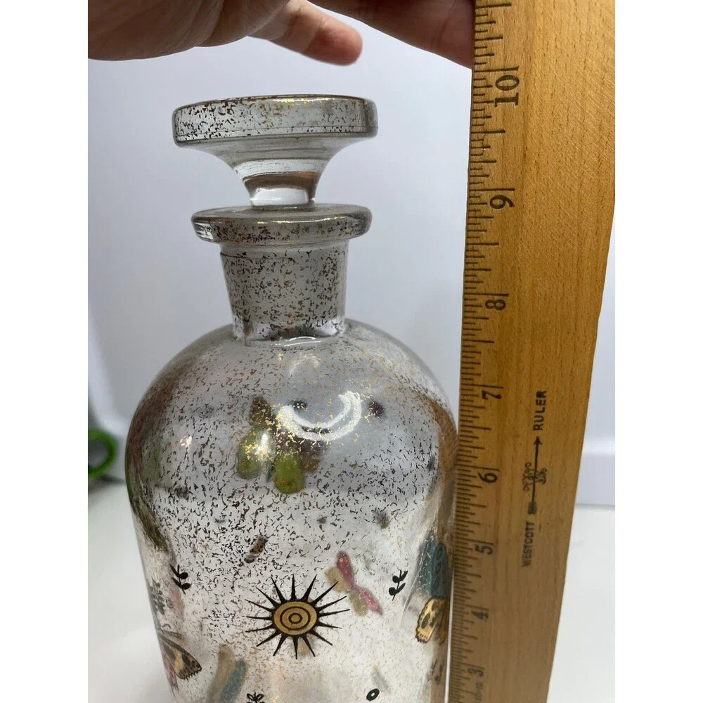 RARE! Vintage Georges Briard Decanter gold foil butterfly TCW Co USA